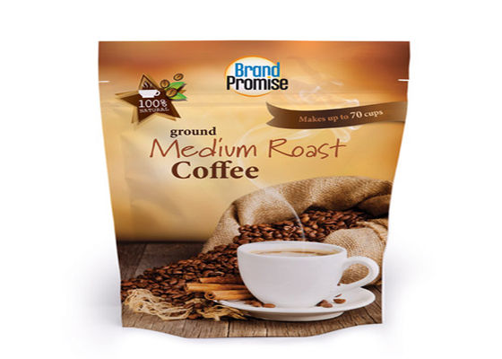 Resealable Coffee Side Gusset Bag Recycle 350 Grams Custom Printed With Tin Tie