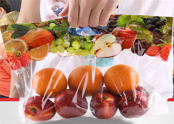 Food Grade Fresh Fruit Bags , Ziplock Stand Up Pouches With Hand Hole