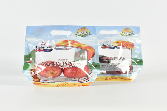 Transparent Fresh Fruit Packaging Bags Non Toxic Ink With Zipper / Breath Hole