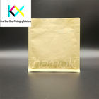 Customized Logo Flat Bottom Box Pouches Recyclable Coffee Bags With Valve 130um