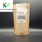 Impression personnalisée Kraft Stand Up Pouch avec fermeture à glissière Kraft Paper Coffee Bags 130-140um