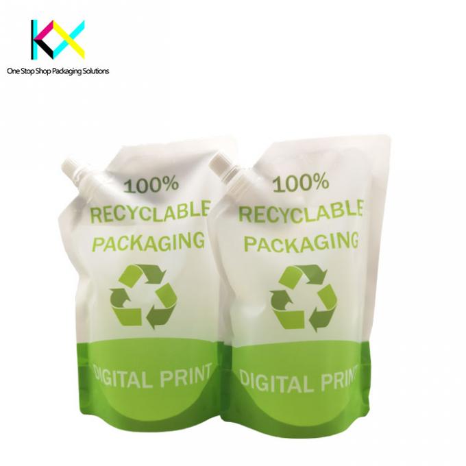 Customized 9.6mm Spouted Stand Up Barrier Pouches Packaging Digital Printing 1