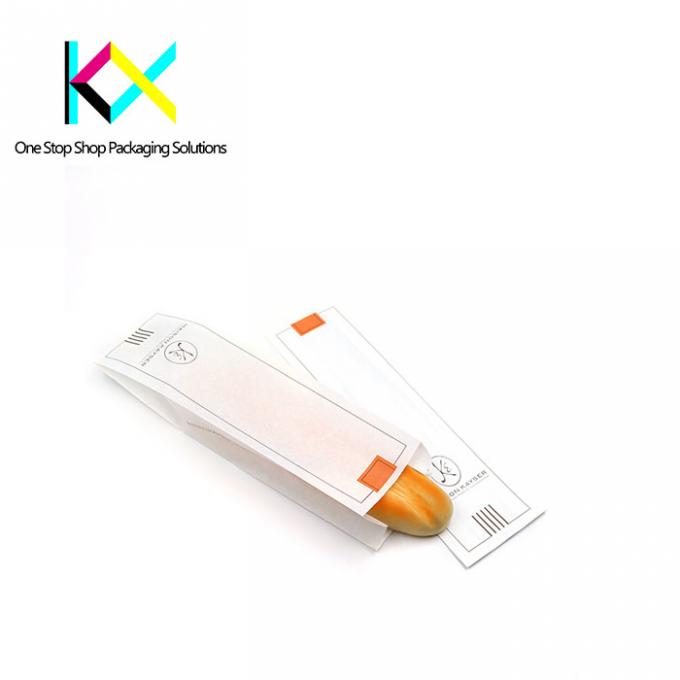 Flexio Impresión Bolsas de embalaje de papel de 80 mm Bolsas de embalaje de pan de la baguette francesa larga Bolsas de embalaje de papel 0