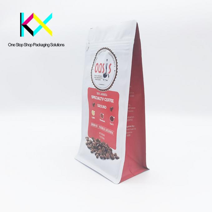 Multiple Color Gusseted Ziplock Coffee Packaging Bags User Friendly Design 0