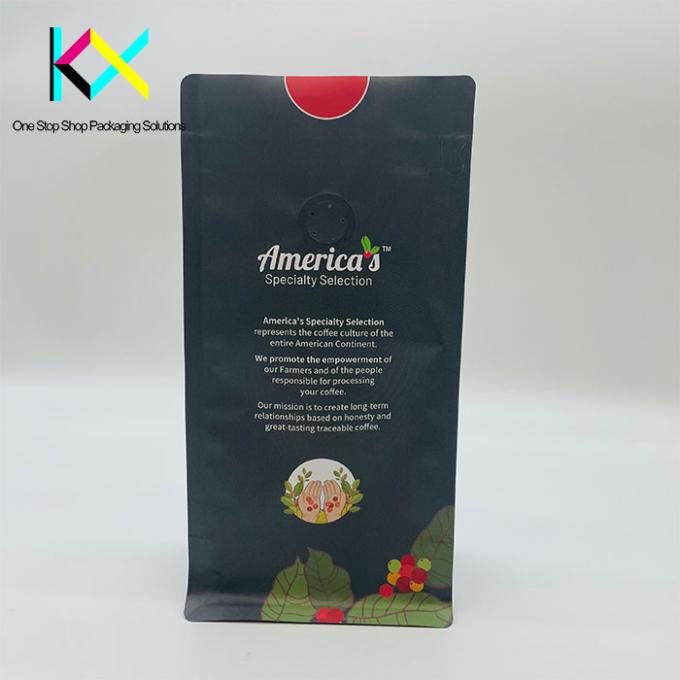 OEM Gusseted Coffee Packaging Bags Aluminium Foil Laminated Pouches 0