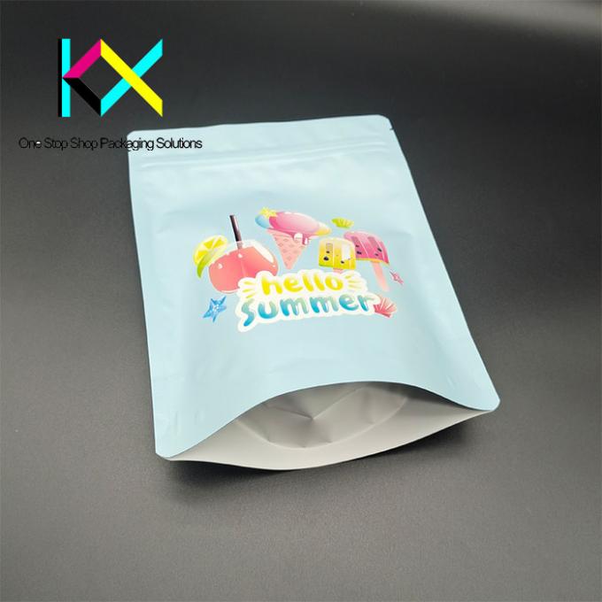 Digital Printed Soft Touch Aluminium Foil Packaging Bags Spot UV Printed Bags yang Bisa Ditutup Kembali 3