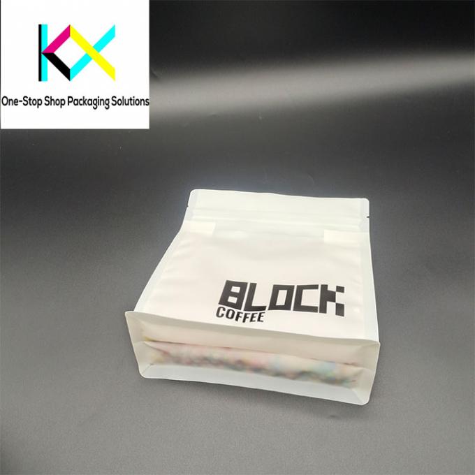 250g Bolsa de embalaje de café de papel de aluminio de fondo plano lateral Bolsa de guisado multicolor 3