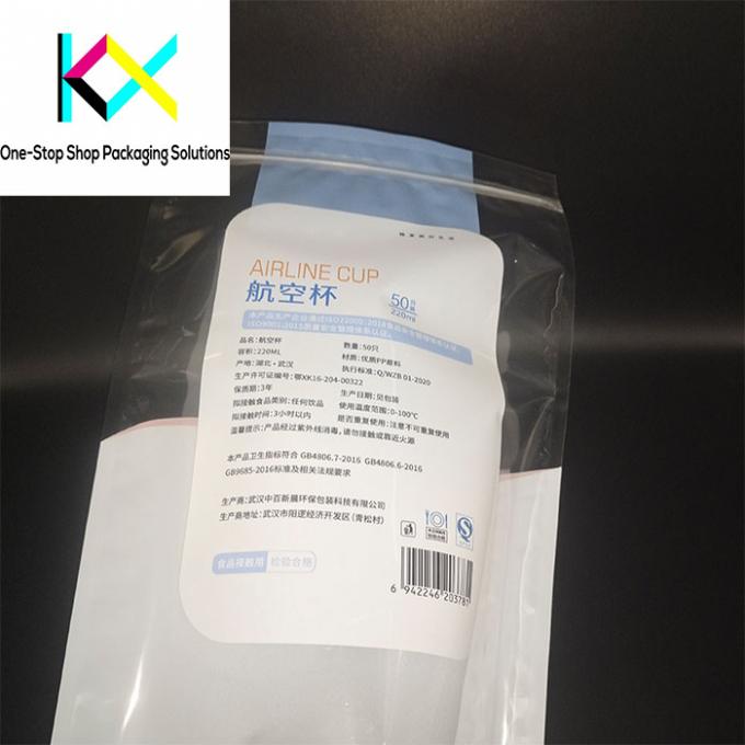 3 Side Seal Flat Bag Commodity Packaging Dengan Zipper Untuk Piala Plastik 3