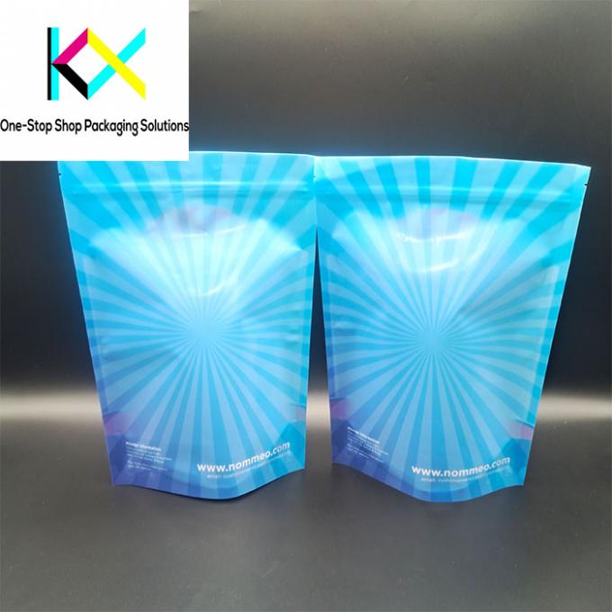 ISO9001 Διαφανές παράθυρο Στάσου πλαστικές σακούλες συσκευασία τροφίμων Doypack 130um 1