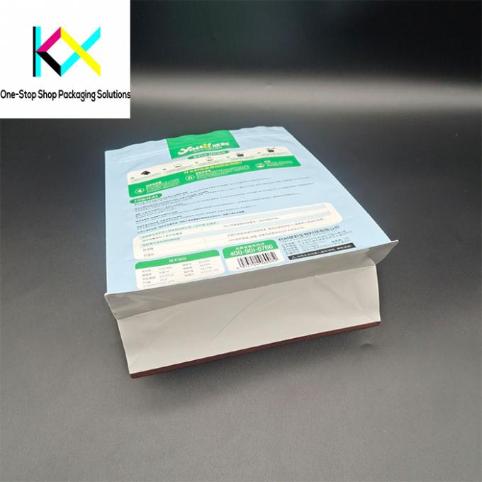 กระดาษไครฟท์สีขาว Rotogravure พิมพ์กระเป๋าสะพาย ด้านล่างเรียบด้วย Gripseal สําหรับอาหาร 1