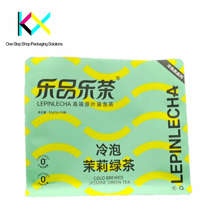 Προσαρμόσιμες UV Eco Friendly Tea Bag Packaging Χρησιμοποιήστε πλευρικό φερμουάρ 0
