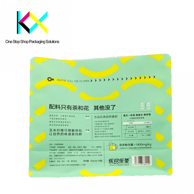 Customizable Spot UV  Eco Friendly Tea Bag Packaging Use Side Zipper 1
