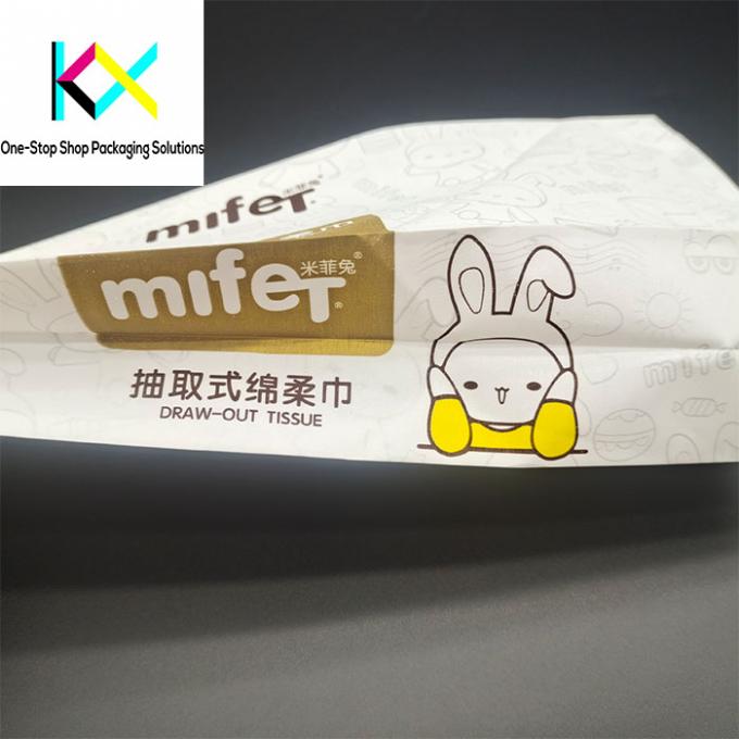 Saco de embalagem de plástico de 110um Saco lateral de colagem para papel higiénico de papel higiénico 3