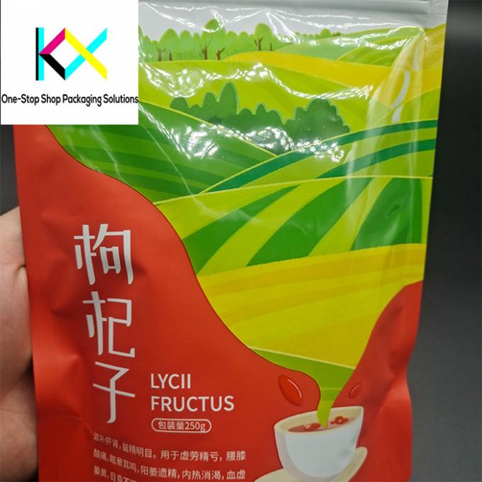 Rotogravure Printing Chinese Medical Products Packaging Clear Stand Up Pouch With Window 1
