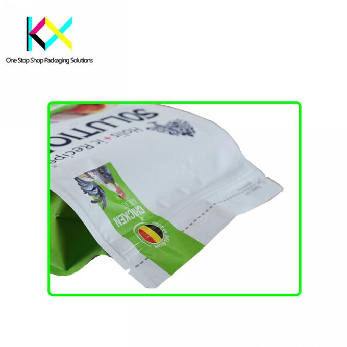 3Lb Biodegradable Plastic Pouches Flat Bottom Packaging Dog Food Bags 0