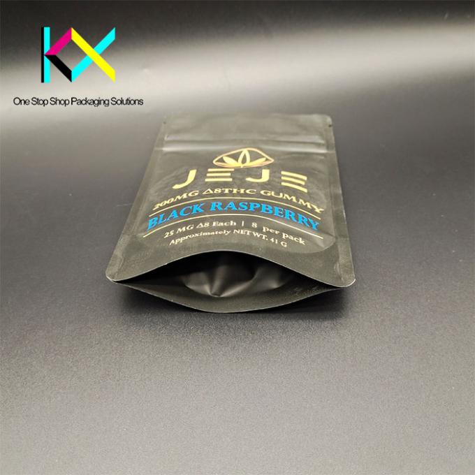 140um Logo personnalisé imprimé sacs en papier d'aluminium Stand Up Plastic Packaging Sac fermeture à glissière 0