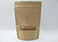 Moisture Proof Kraft Paper Stand Up Pouches Laminated PP Preserve Fragrance
