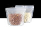 Food Grade Clear Stand Up Pouches Square Flat Bottom Side Gusset With Zip Lock