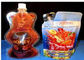Plastic Stand Up Custom Shaped Bags Eco Friendly For Soft Drink / Juice