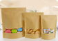 Flat Bottom Plastic Storage Bags With Zippers White Kraft Paper Food Grade