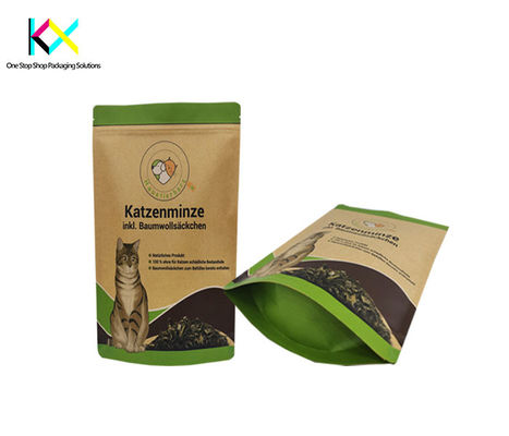 130-140um Sac d'emballage pour animaux de compagnie Kraft Paper Dog Food Packaging Bag OEM