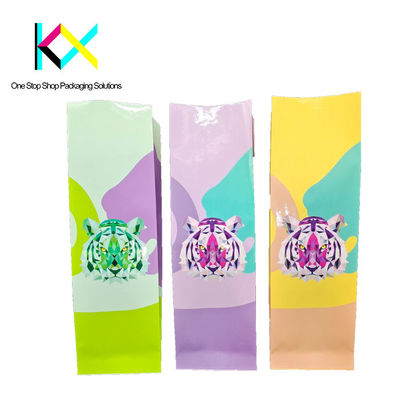 MOPP Custom Quad Seal Bag Side Gusset Packaging Bag Multiplos Desenhos