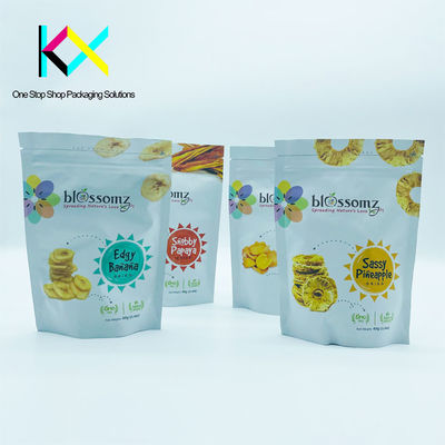 BRC Custom Printed Resealable Food Bags Laminated Foil Snacks Packaging Pouches