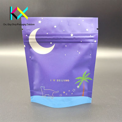 Customizable Sealable Stand Up Plastic Bag Dry Food Nut Packaging Pouch 110um
