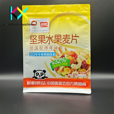 Digital Printed Plastic Pouch Bags 300g Flat Bottom Zipper Bag With Valve