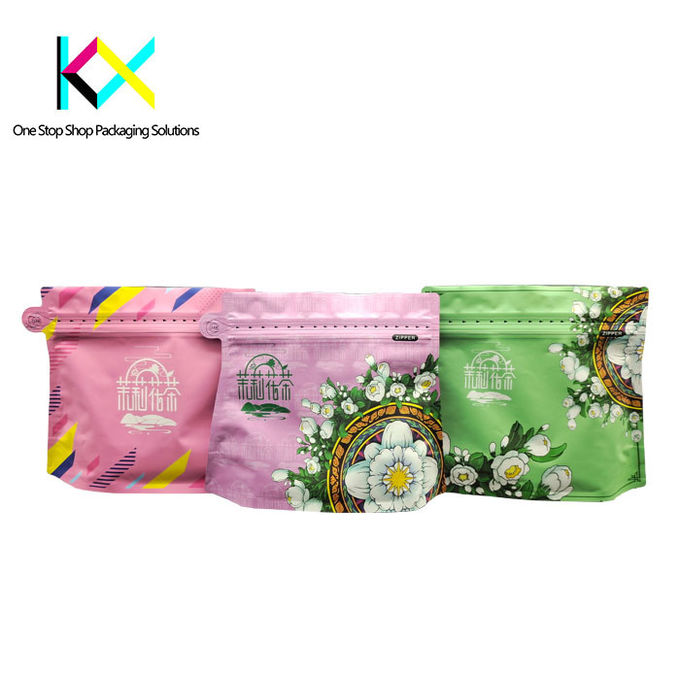 Impressão digital embalagem de chá de alta barreira bolsas de chá bolsas de pé 1