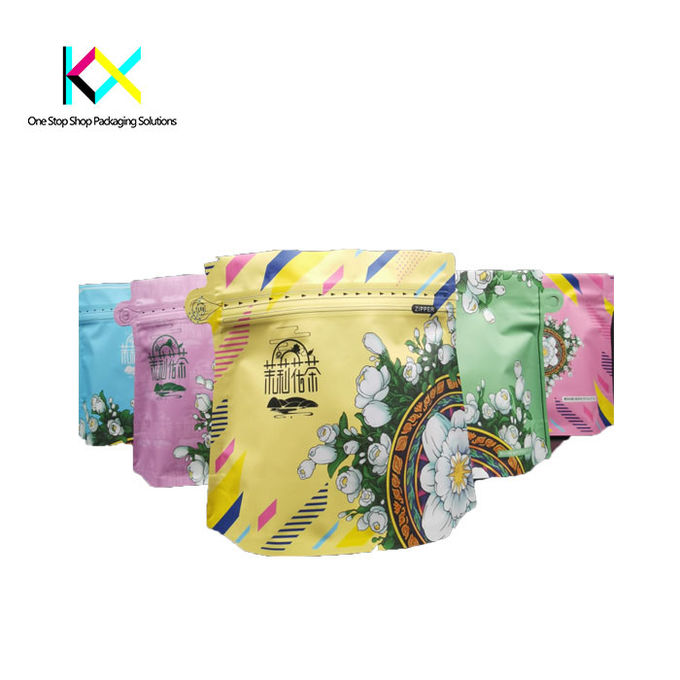 Impressão digital embalagem de chá de alta barreira bolsas de chá bolsas de pé 2