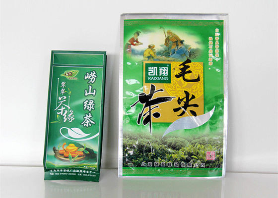 Recycle Stand Up Custom Printed Tea Bags , Aluminum Foil Wrapped Zip Lock Pouch