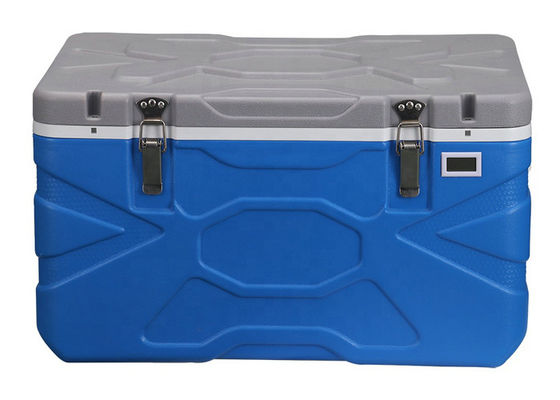 Heavy Duty Blue Rotomolded Cooler Box Food Cold Storage With 3 Large Reusable Ice Packs