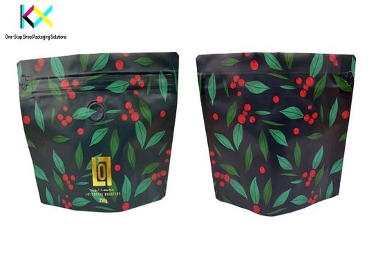 40G To 10KG Plastic Coffee Packaging Bags High Barrier Coffee Stand Up Pouches Hot Foil Stamping