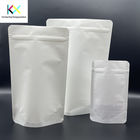 Sacos de embalagem de alimentos secos personalizados Bolsa de papel kraft branco em branco em branco com ziplock