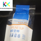 3 Side Seal Flat Pouch Commodity Packaging With Zipper For Plastic Cup