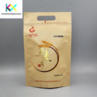 Kraft Paper Rotogravure Printed Pouches Hot Foil Stamping Surface Handling