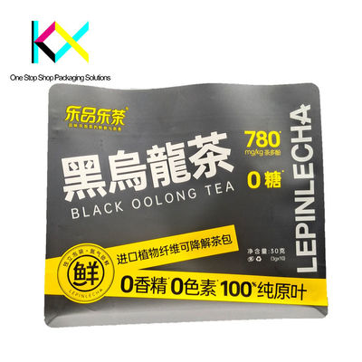 140um 티 페이퍼 포장 가방 지퍼 찢기 틈과 평면 하단 가방