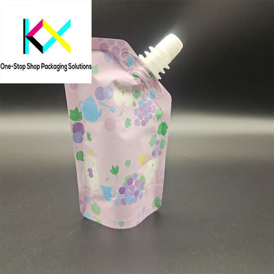 100ml 250ml 300ml 500ml 1L Digital Printed Juice Liquid Corner Spout Bag 8.6mm Spout