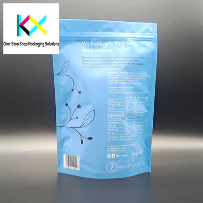 Medical Grade Food Stand Up Pouch with Zipper and Clear Window Customizable Thickness