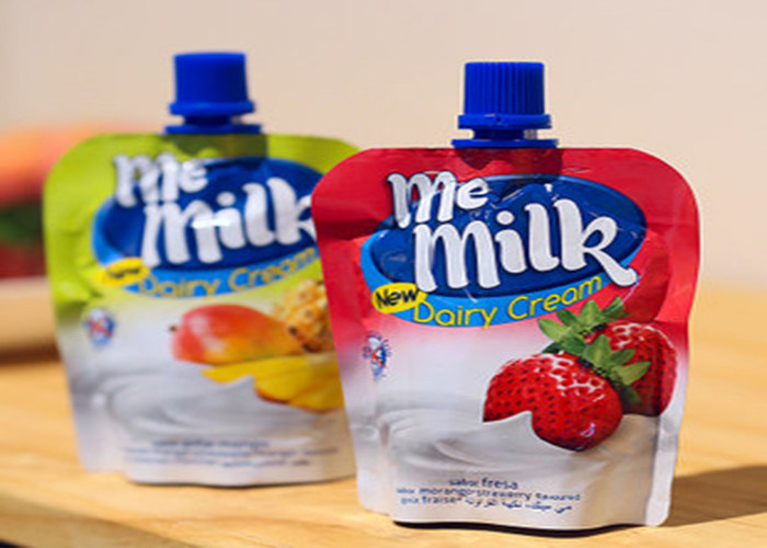 Reusable Liquid Spout Pouch Packaging , Stand Up Plastic Baby Food Pouches