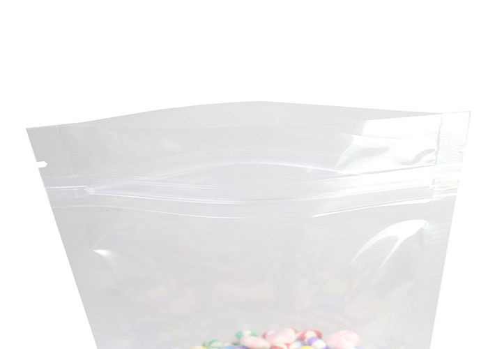 Plastic Stand Up Snack Size Ziploc Bags Laminated Resealable With Window