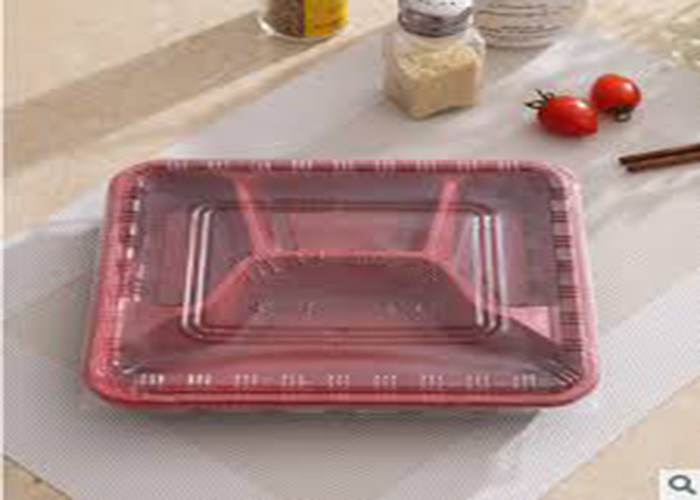Disposable PP Biodegradable Plastic Packaging , 4 Compartment Microwave