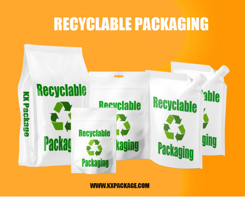 OEM 150um Kraft Paper Packaging Bags Zip Lock Biodegradable Paper Bag 6