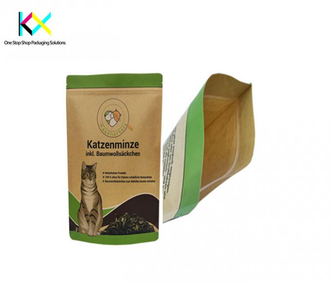 130-140um Sac d'emballage pour animaux de compagnie Kraft Paper Dog Food Packaging Bag OEM 2