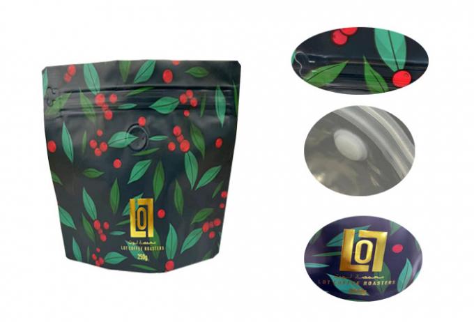 40G To 10KG Plastic Coffee Packaging Bags High Barrier Coffee Stand Up Pouches Hot Foil Stamping 1