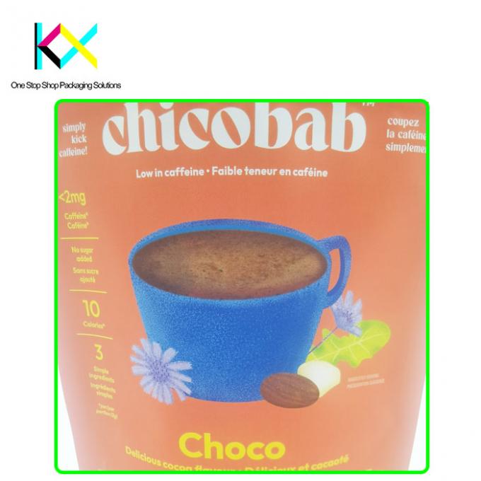 BRC Custom Printed herverzegelbare voedselzakken Multi SKUs Chocolade poeder zak 2