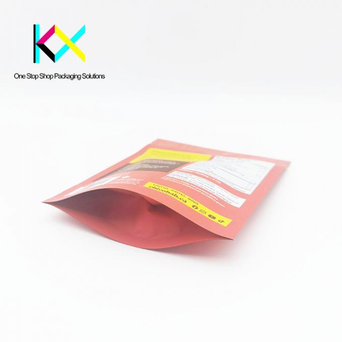 Bolsas de embalaje con sello térmico de plástico mate de 60 g Bolsas re-cerrables impresas 1