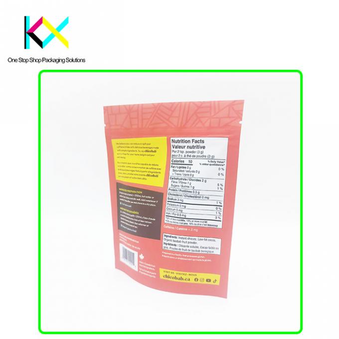 Sacos de embalagem de plástico de selos térmicos em matte de 60 g Bolsas refeitáveis impressas 2