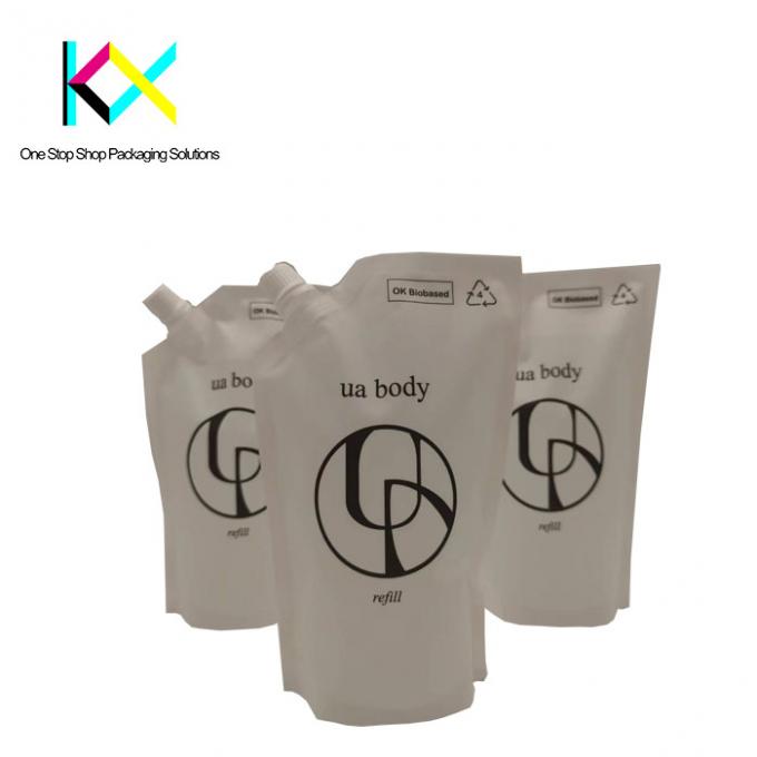 Food Grade Liquid Packaging Bag Liquid Stand Up Bag Dengan Spout 120um-140um 0